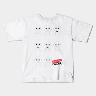 Moods in a bald man Kids T-Shirt